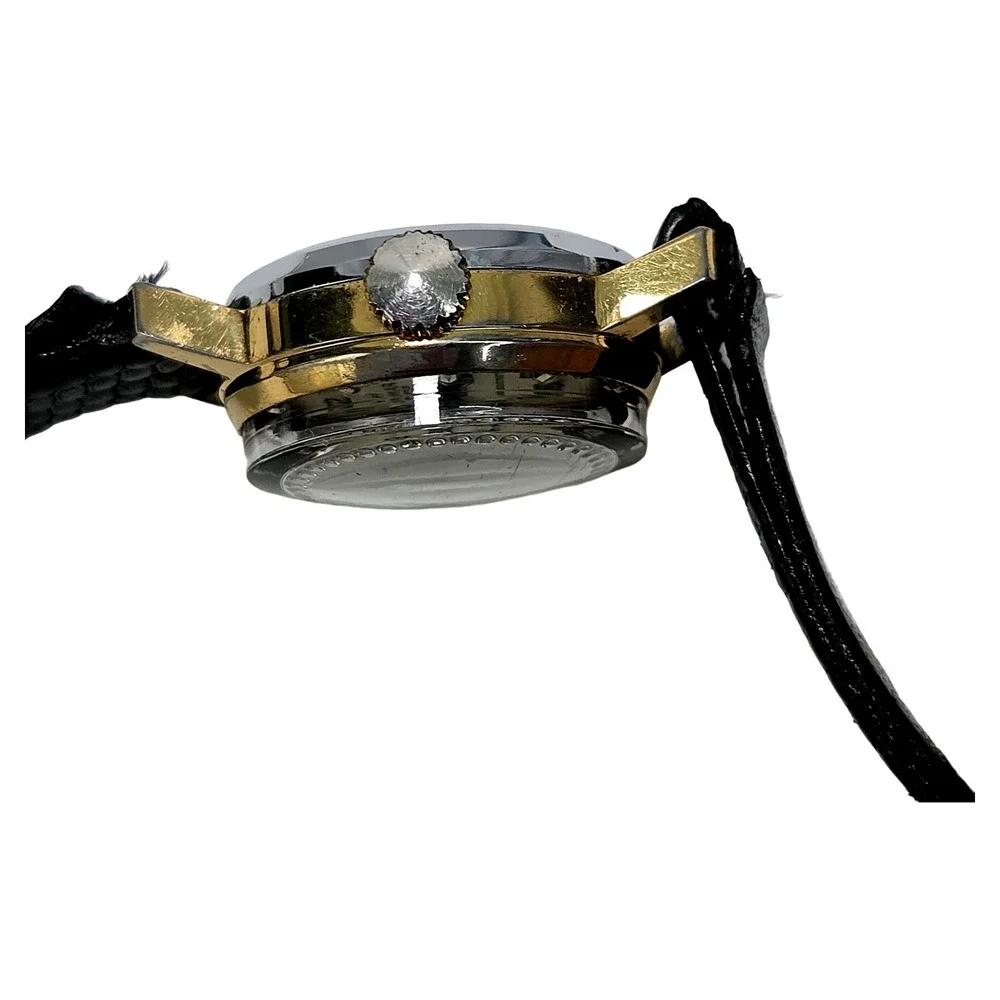 Josmar 17 Jewels Womens Watch Gold Rhinestone Swiss Made Vintage Minimalist Good